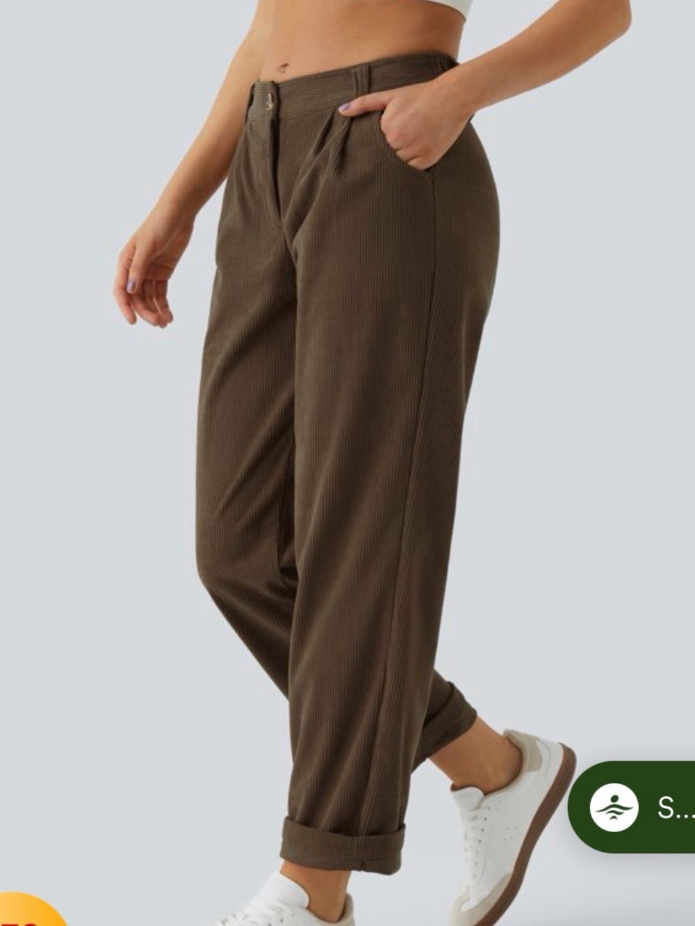 HALARA Brown corduroy